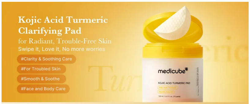 MEDICUBE Kojic Acid Turmeric Clarifying Pad [100 Pads]