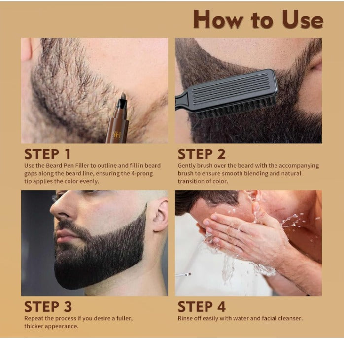 Sevich 4-Tip Beard Filler Pen product with packaging