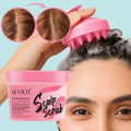 Sevich Mild Moisturizing Scalp Scrub pink tub with key ingredients