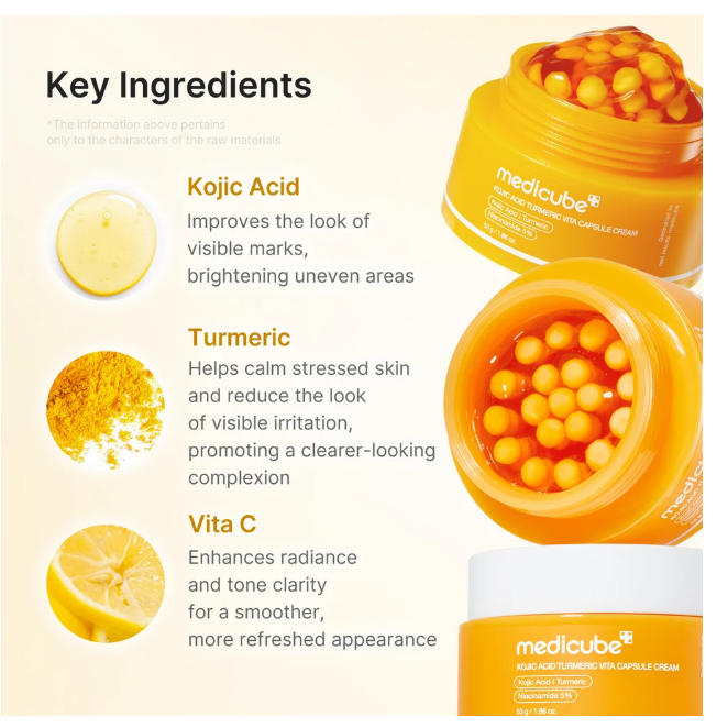 MEDICUBE Kojic Acid Turmeric Vita Capsule Cream [53g]