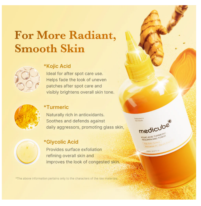 MEDICUBE Kojic Acid Turmeric Resurfacing Toner [250ml]