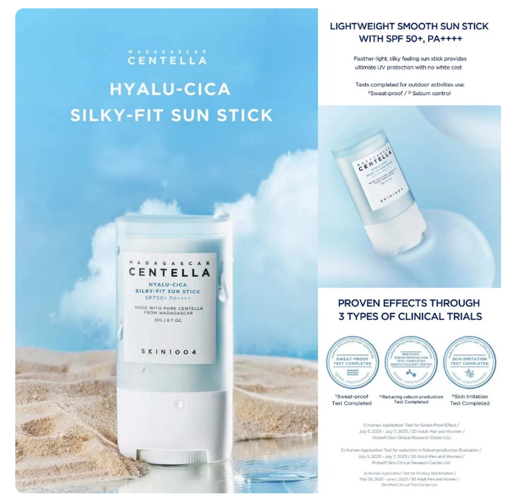 SKIN1004 Madagascar Centella Hyalu-Cica Silky-Fit Sun Stick [20g]